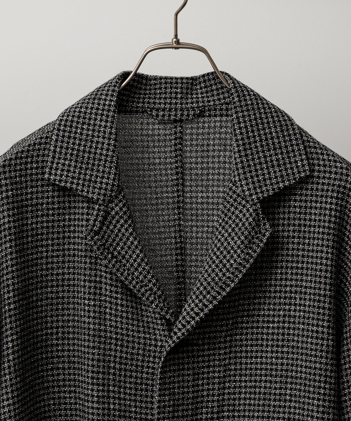 WASHED WOOL SILK CHECK JKT