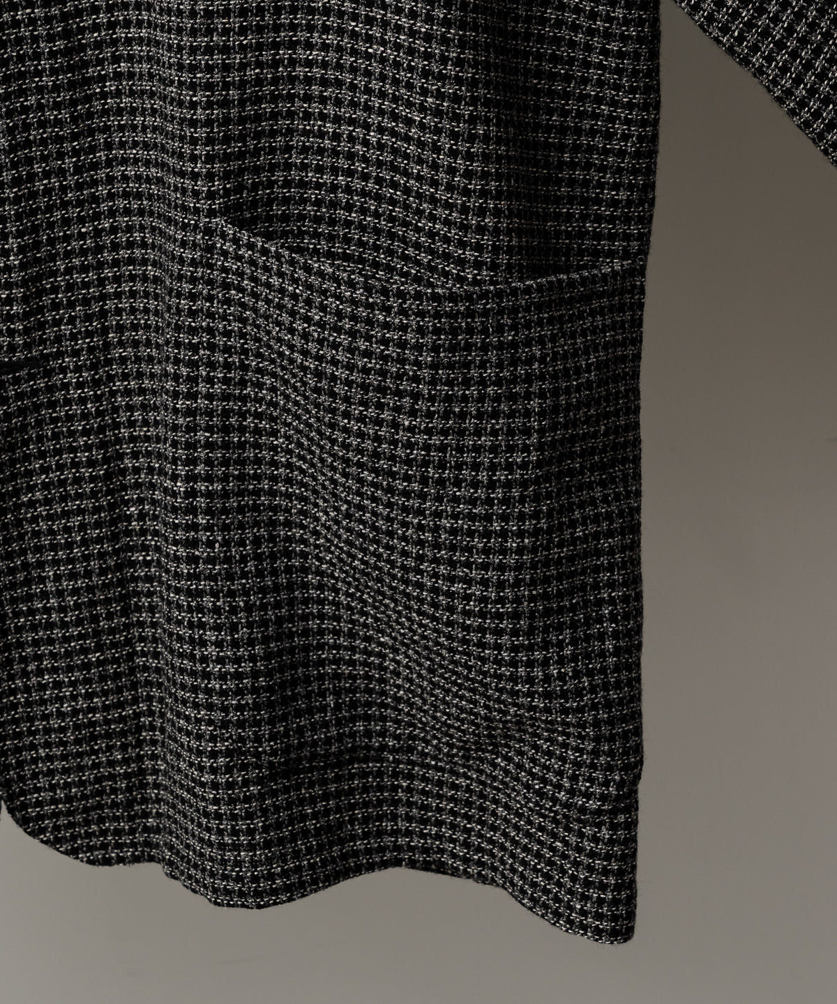 WASHED WOOL SILK CHECK JKT