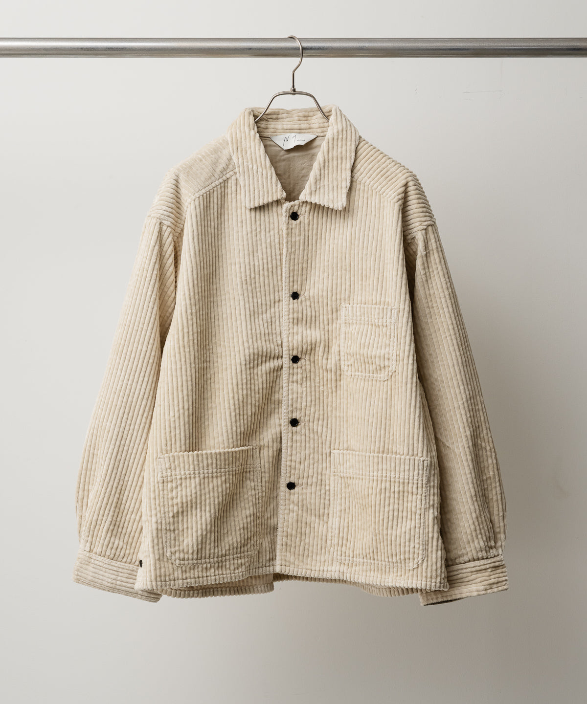 CORDUROY OPEN COLLAR SHIRT