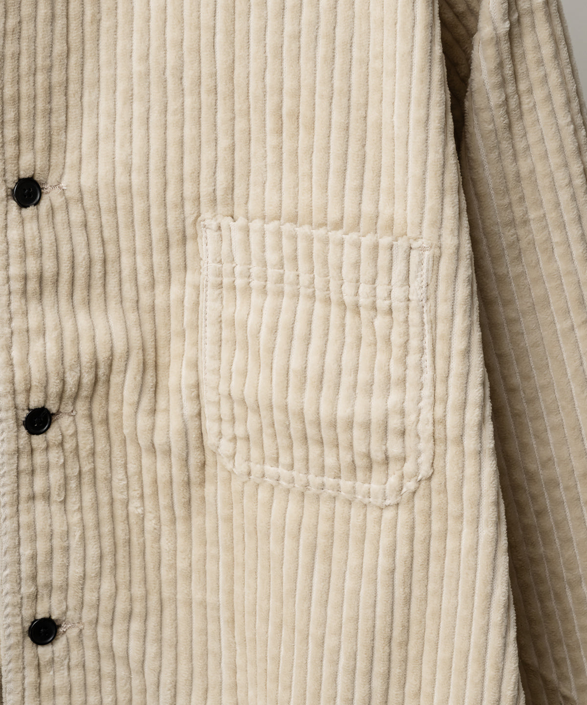 CORDUROY OPEN COLLAR SHIRT