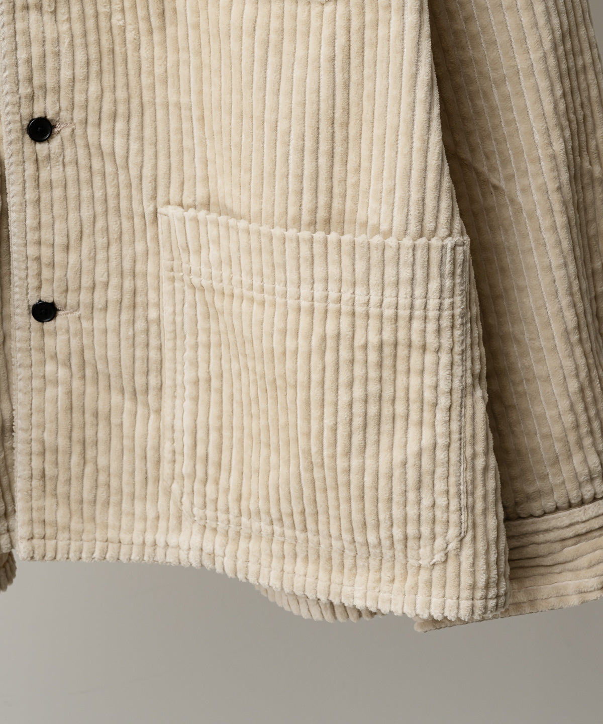 CORDUROY OPEN COLLAR SHIRT