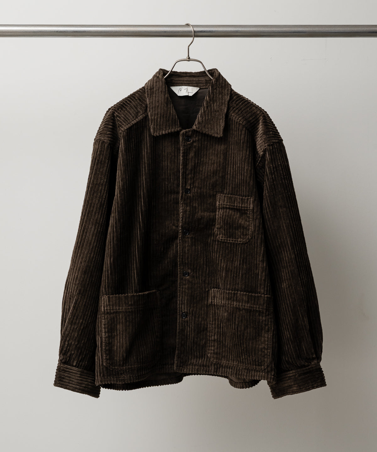 CORDUROY OPEN COLLAR SHIRT