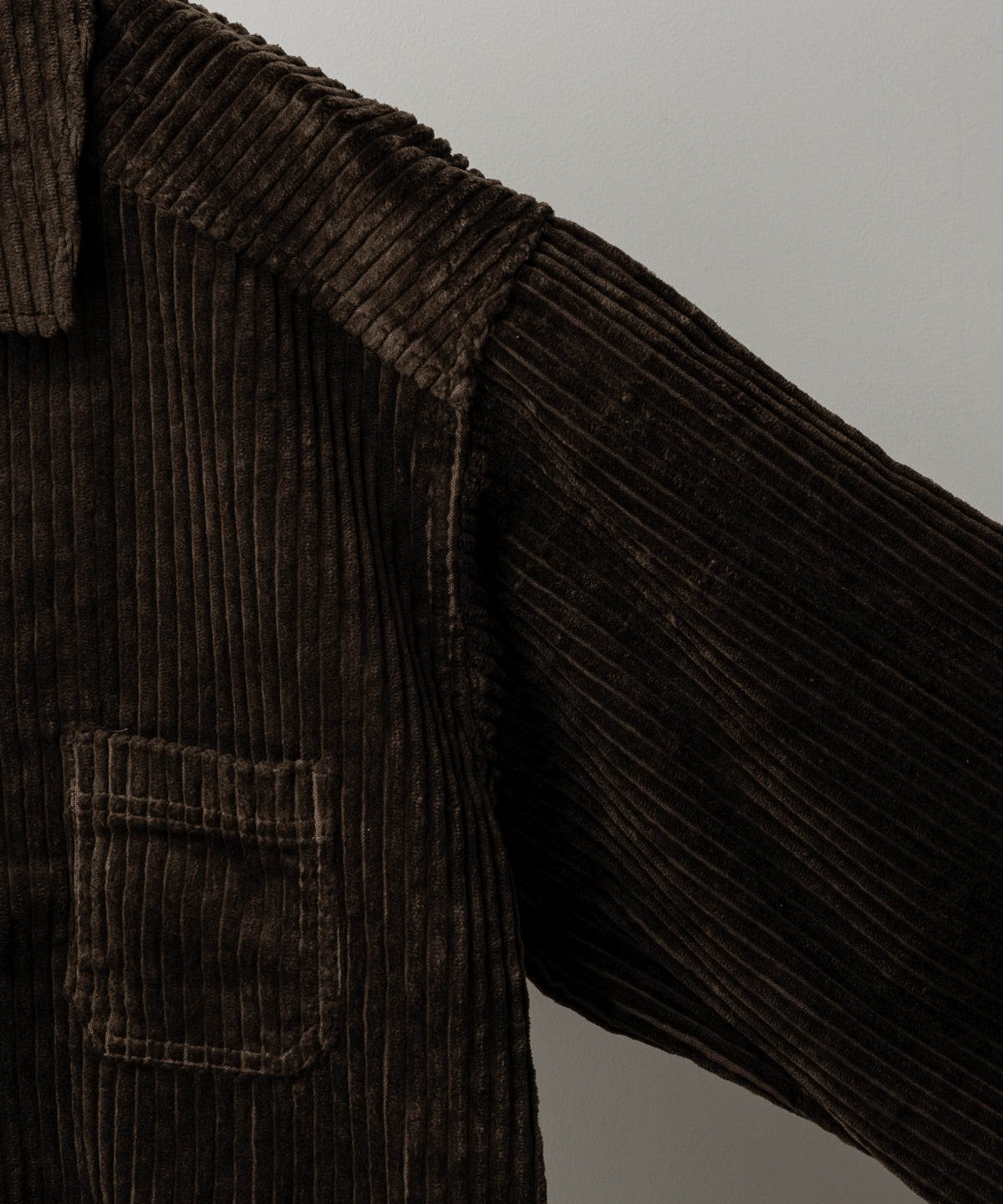 CORDUROY OPEN COLLAR SHIRT