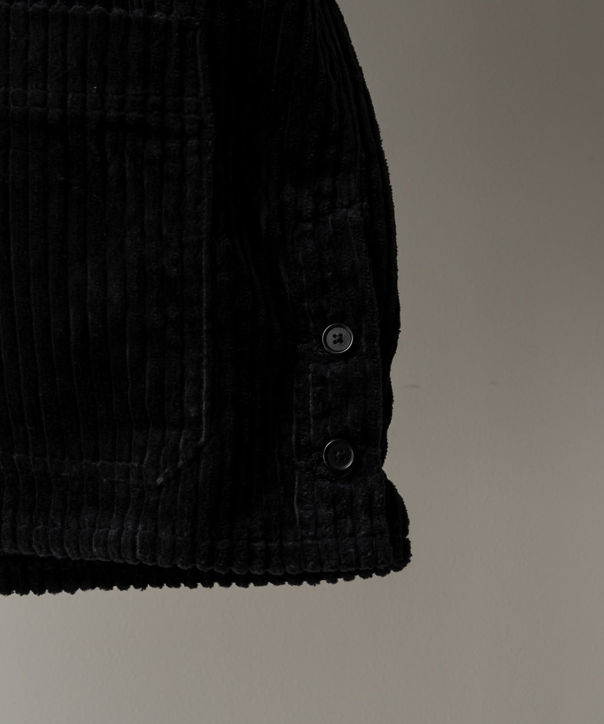 CORDUROY OPEN COLLAR SHIRT