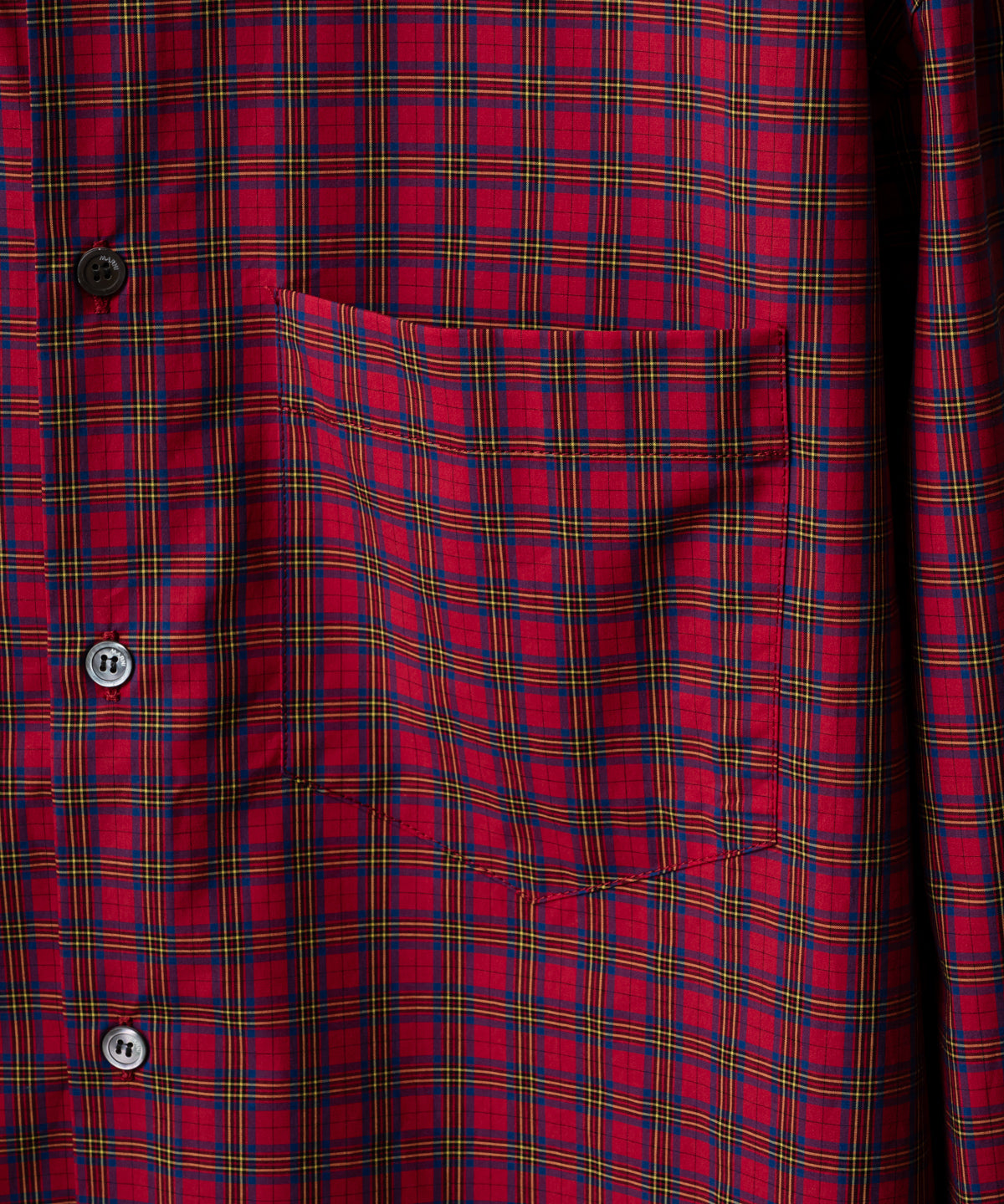 SPREAD COLLAR COTTON SHIRT(レッドチェック)