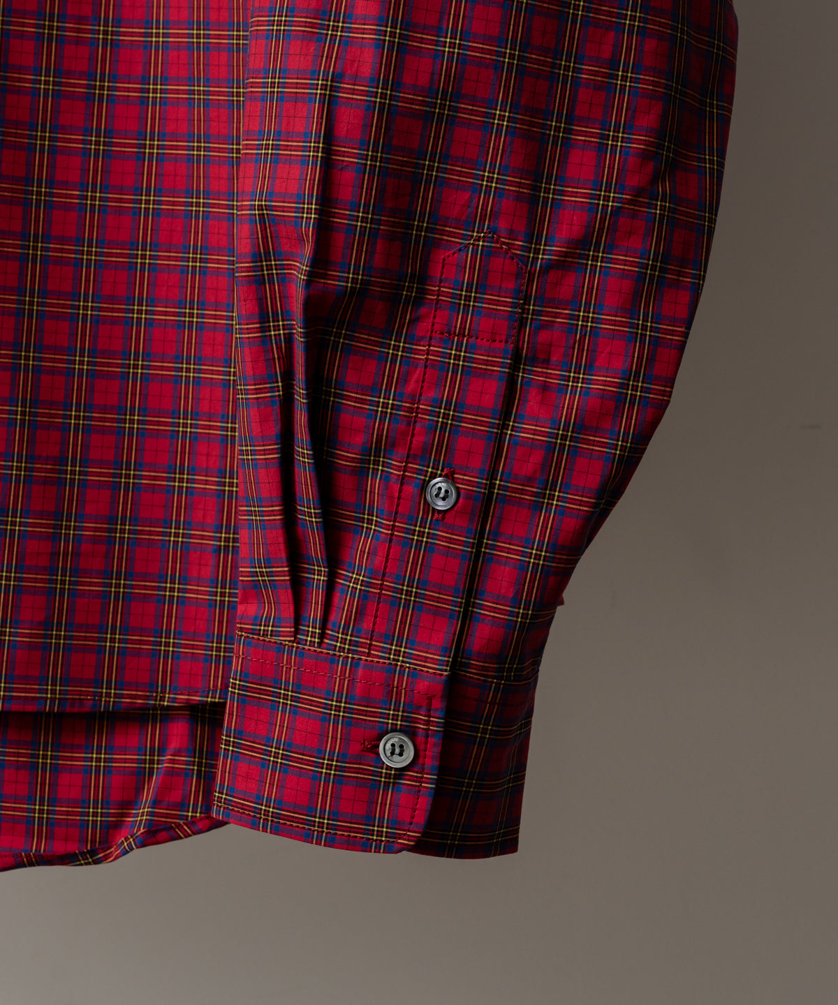 SPREAD COLLAR COTTON SHIRT(レッドチェック)
