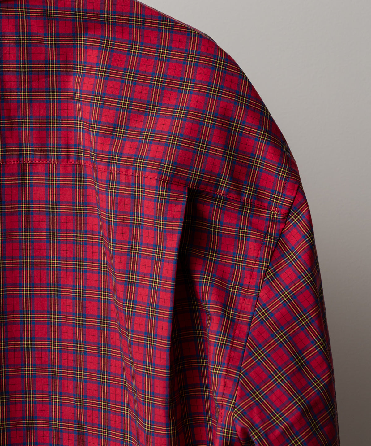 SPREAD COLLAR COTTON SHIRT(レッドチェック)