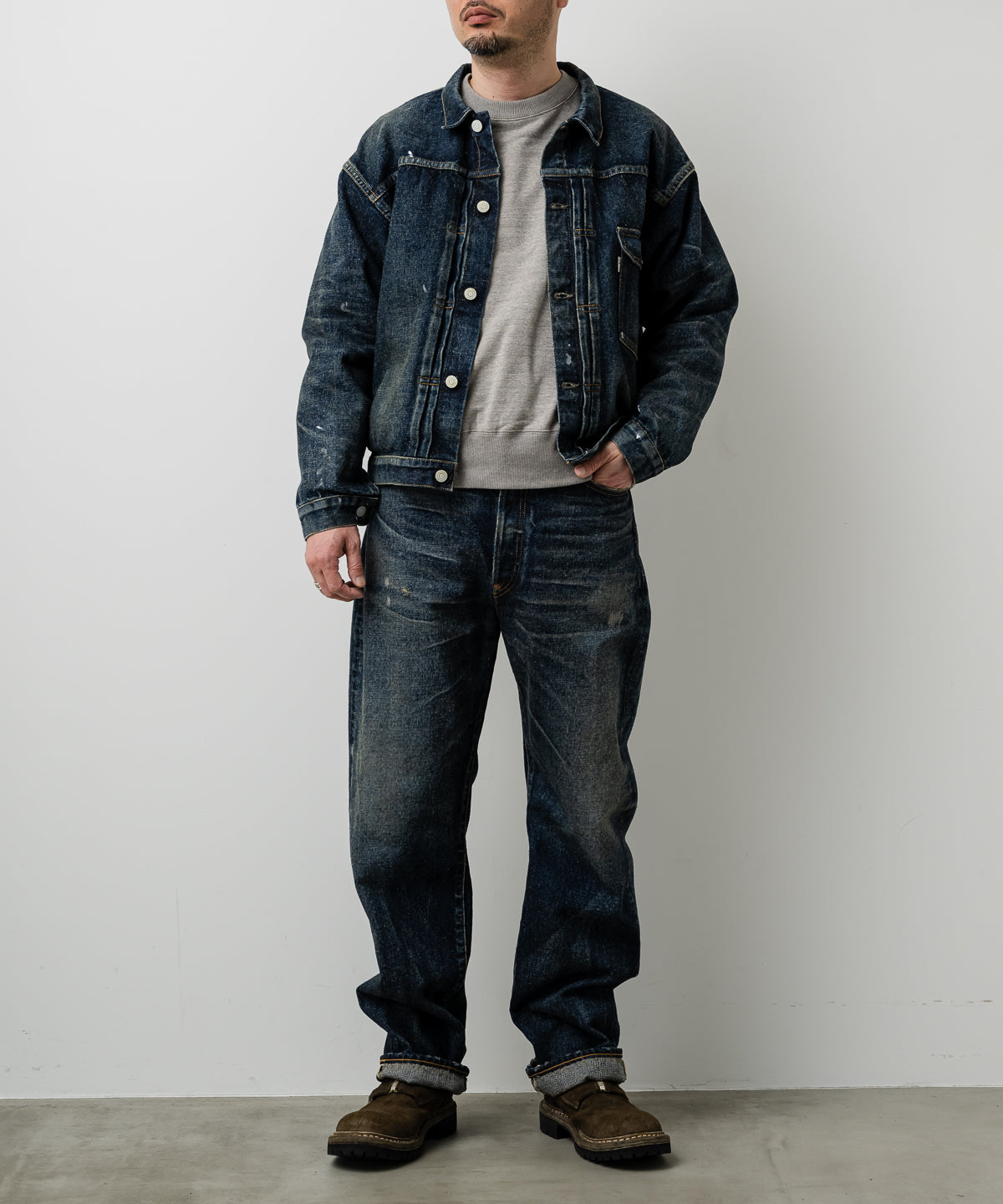 #001 T-BACK DENIM JACKET
