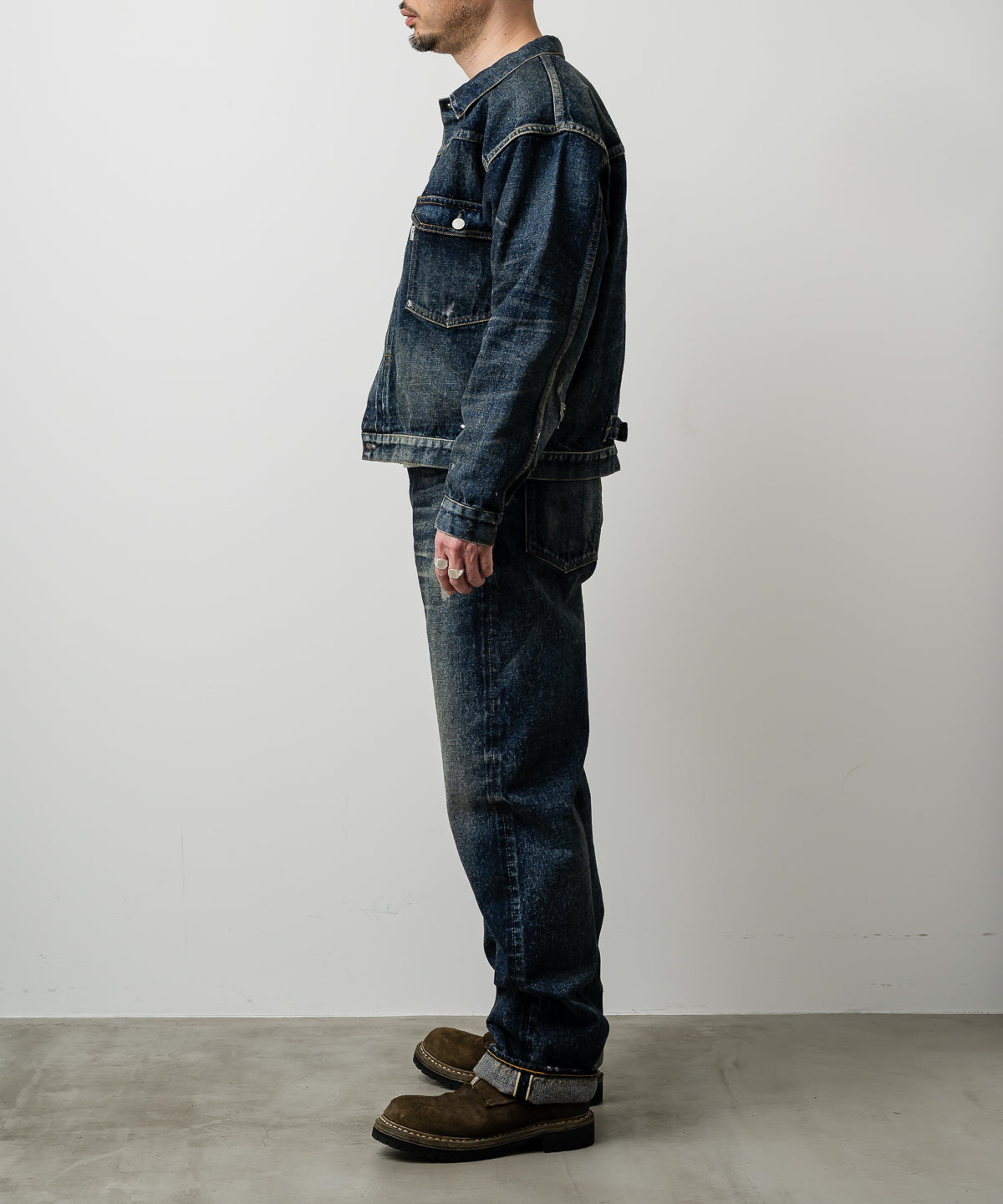 #001 T-BACK DENIM JACKET