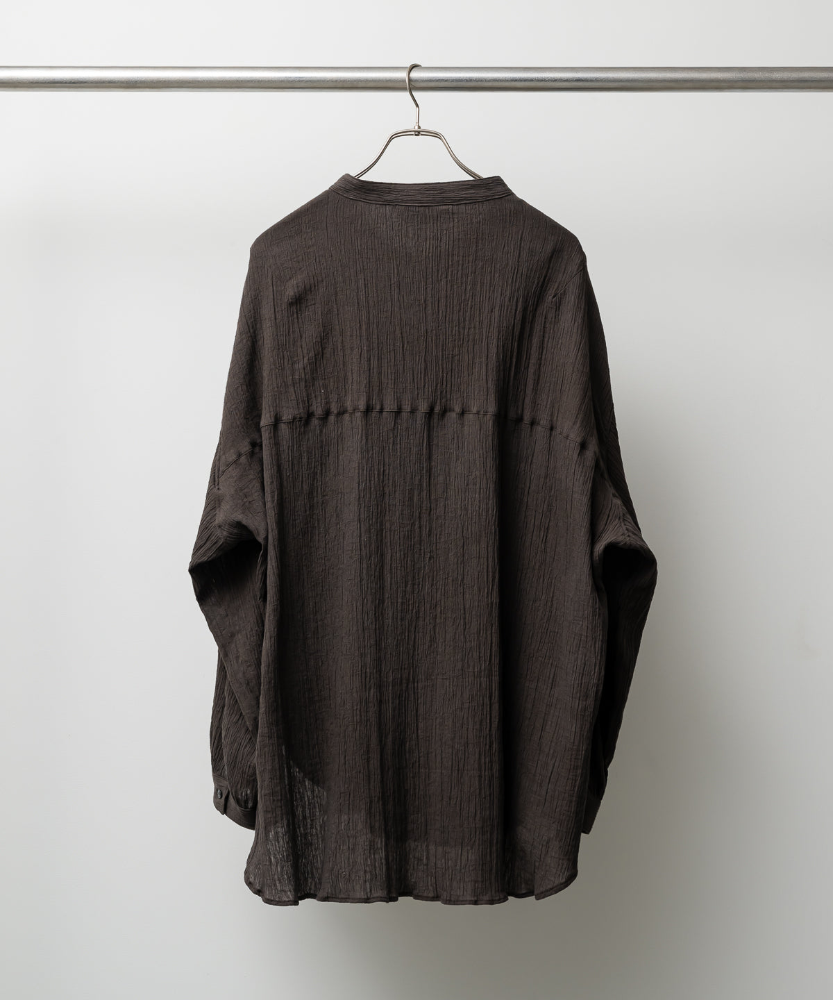 CREPE HALF ZIP SHIRT