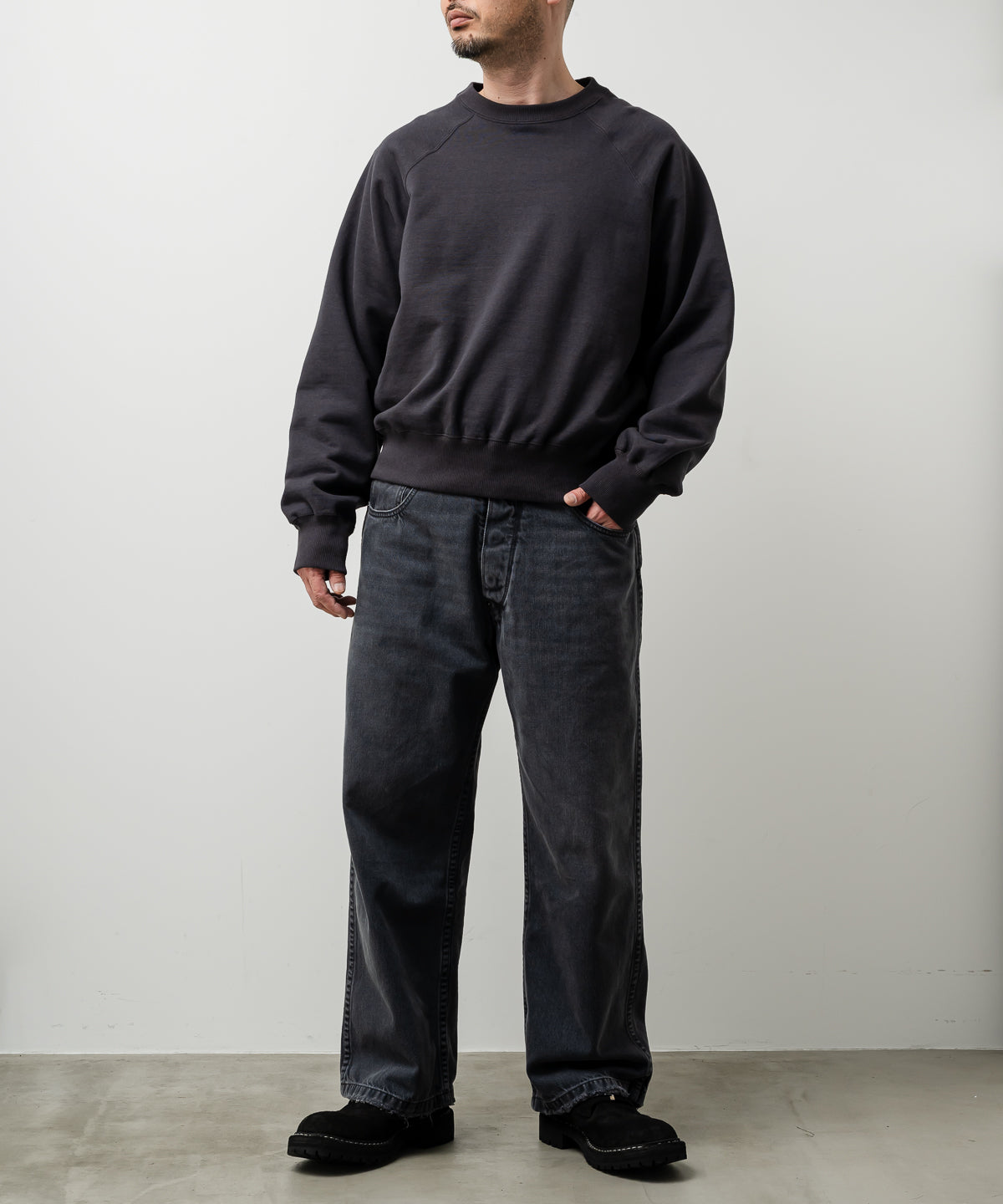 FADED SILKY TERRY SWEAT SHIRT