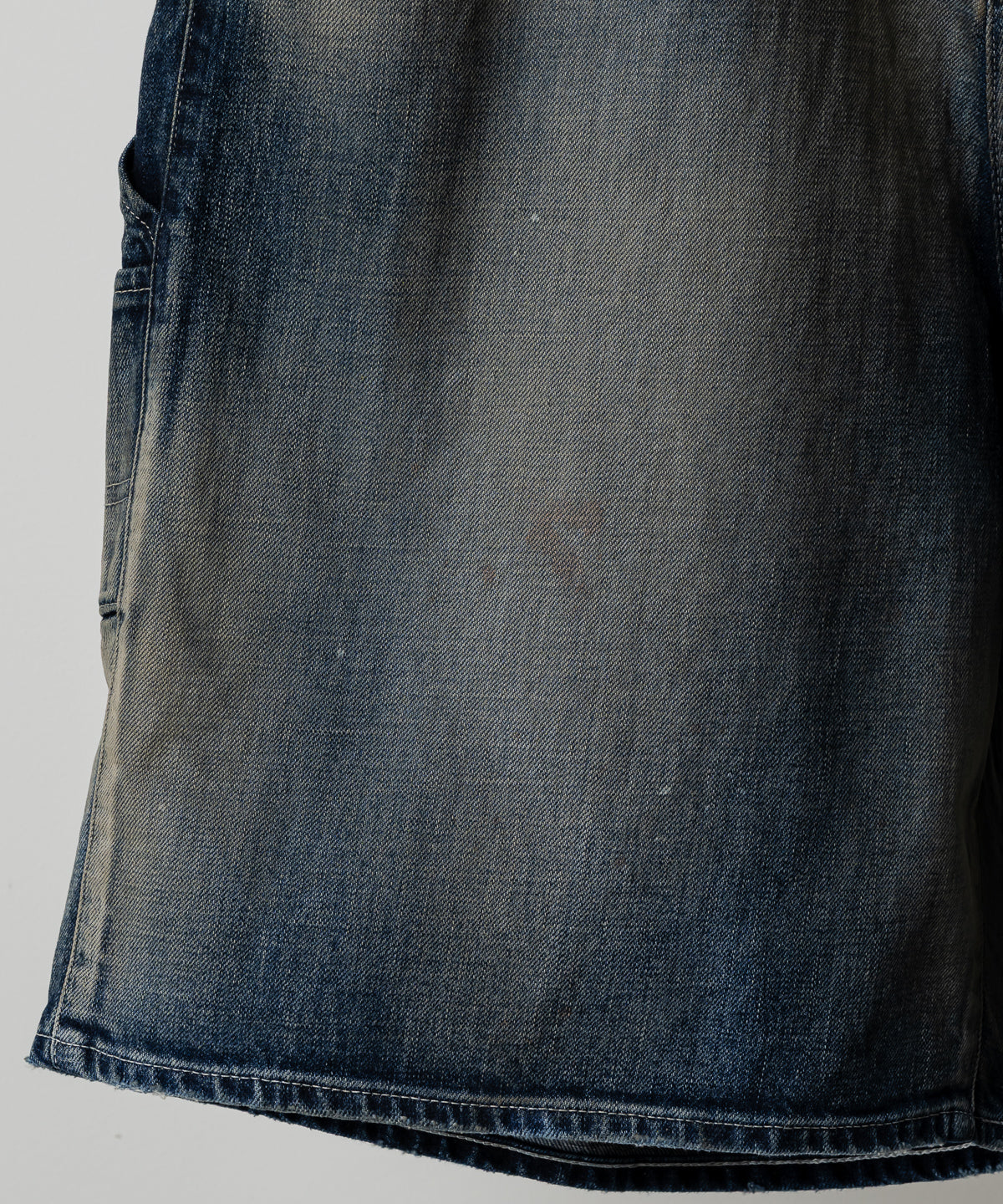 DENIM PAINTER SHORTS