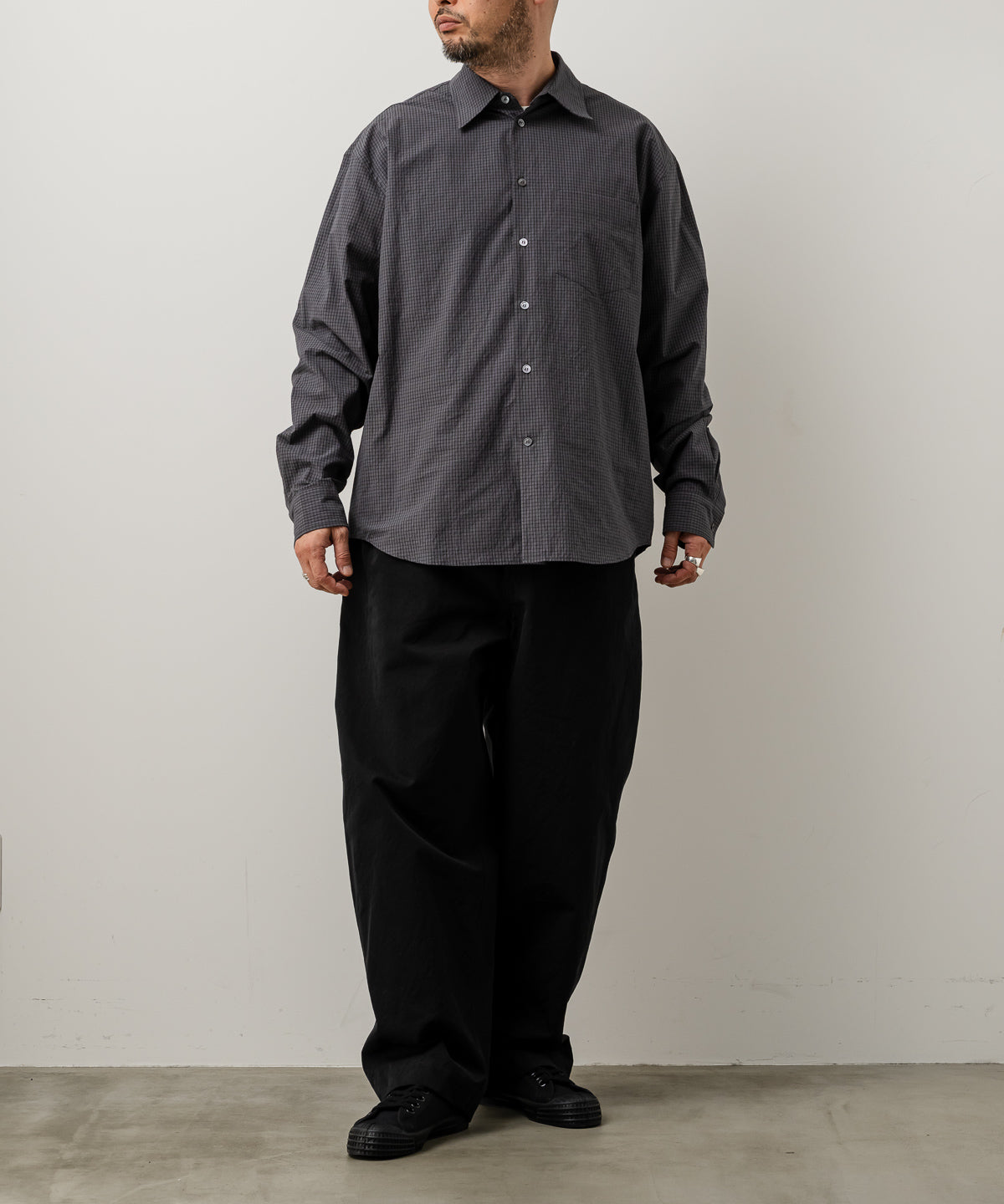 SPREAD COLLAR COTTON SHIRT
