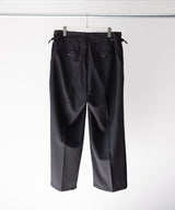 LAST1>> WOOL DAMAGE WIDE SLACKS - ANCELLM