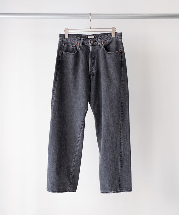 WASHED SELVEDGE BLACK DENIM 5P PANTS - ULTERIOR