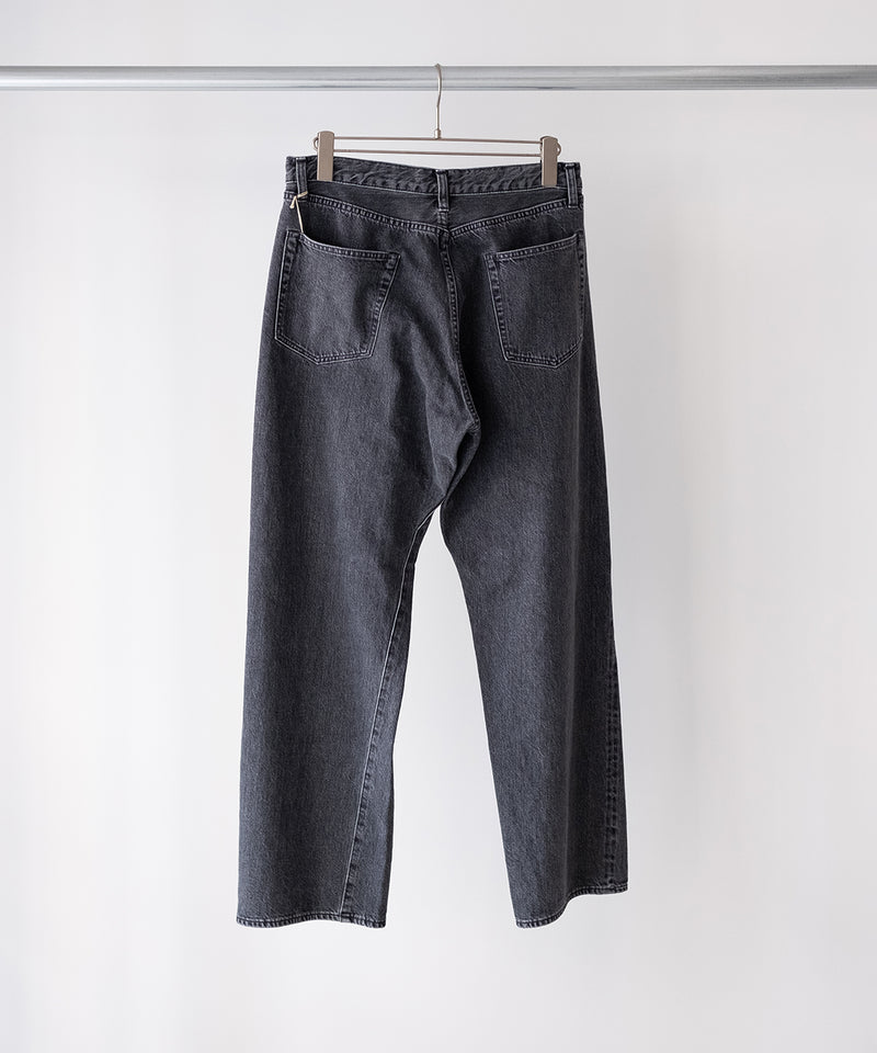 WASHED SELVEDGE BLACK DENIM 5P PANTS - ULTERIOR