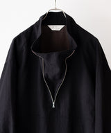 WOOL HALF ZIP PULL OVER SHIRT - ANCELLM