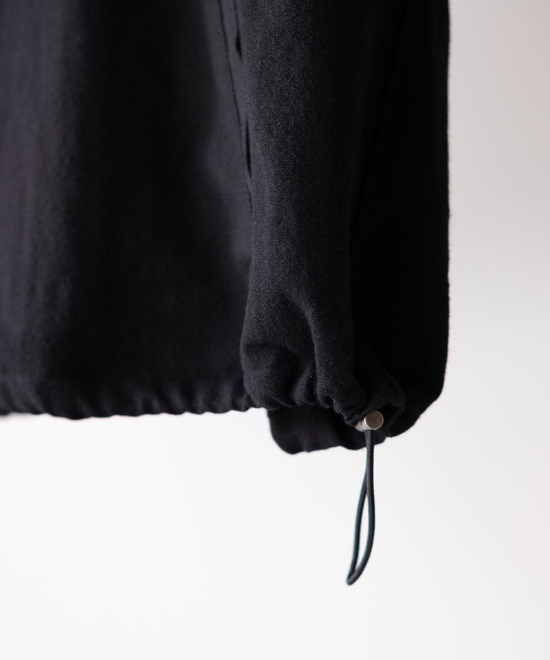 WOOL HALF ZIP PULL OVER SHIRT - ANCELLM