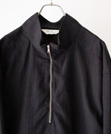 WOOL HALF ZIP PULL OVER SHIRT - ANCELLM