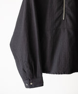WOOL HALF ZIP PULL OVER SHIRT - ANCELLM