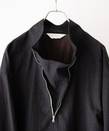 WOOL HALF ZIP PULL OVER SHIRT - ANCELLM