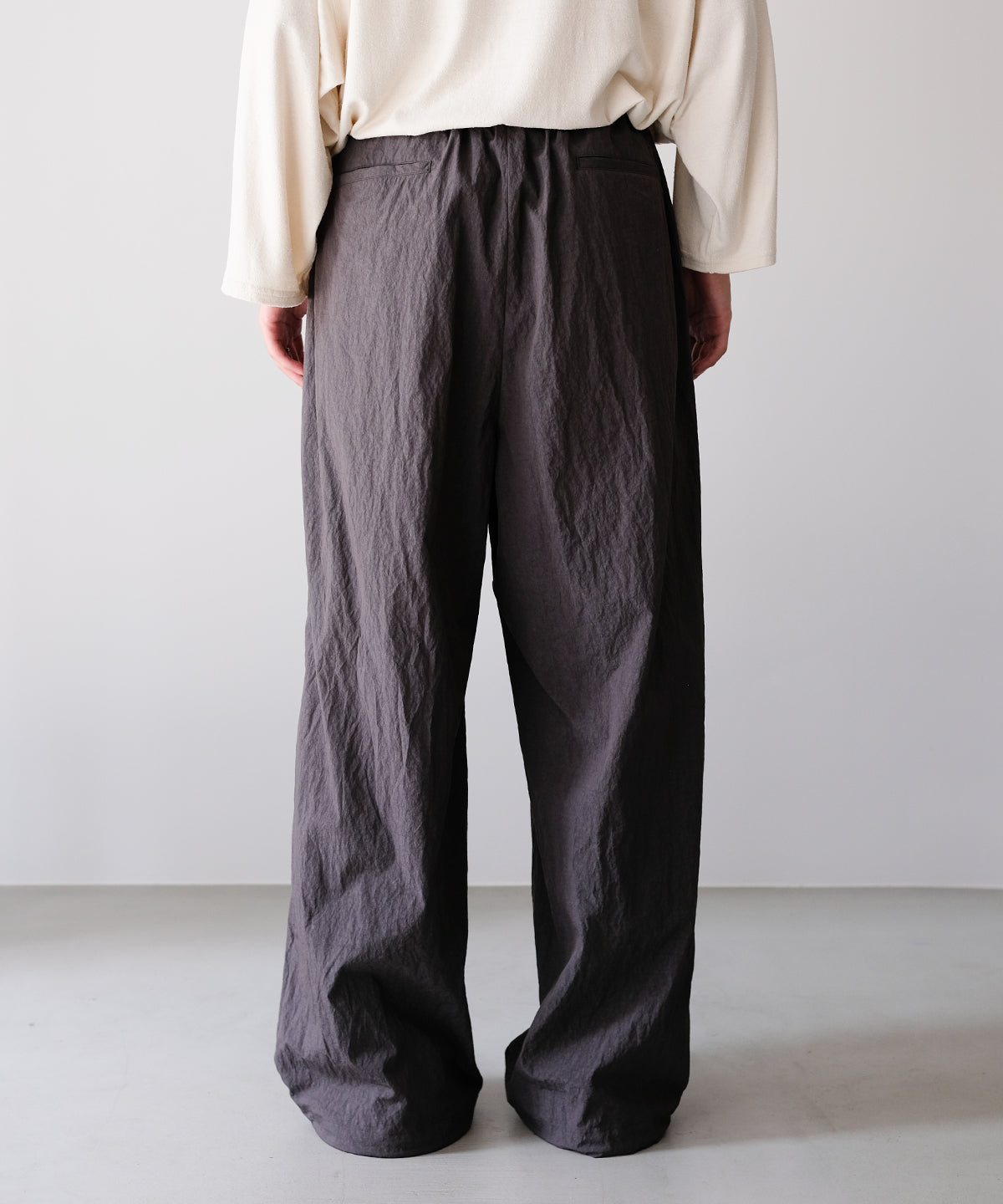 COTTON NYLON BROWSING PANTS - Blanc YM – C THE C