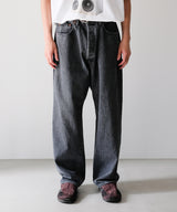 WASHED SELVEDGE BLACK DENIM 5P PANTS - ULTERIOR