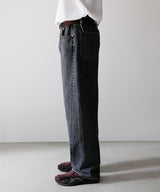 WASHED SELVEDGE BLACK DENIM 5P PANTS - ULTERIOR