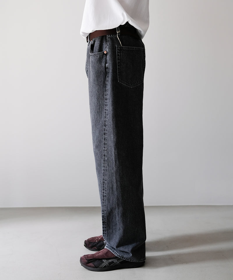 WASHED SELVEDGE BLACK DENIM 5P PANTS - ULTERIOR
