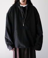 WOOL HALF ZIP PULL OVER SHIRT - ANCELLM