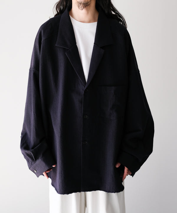 WASH WOOL TAILORED SHIRT - ANCELLM