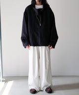 WOOL HALF ZIP PULL OVER SHIRT - ANCELLM