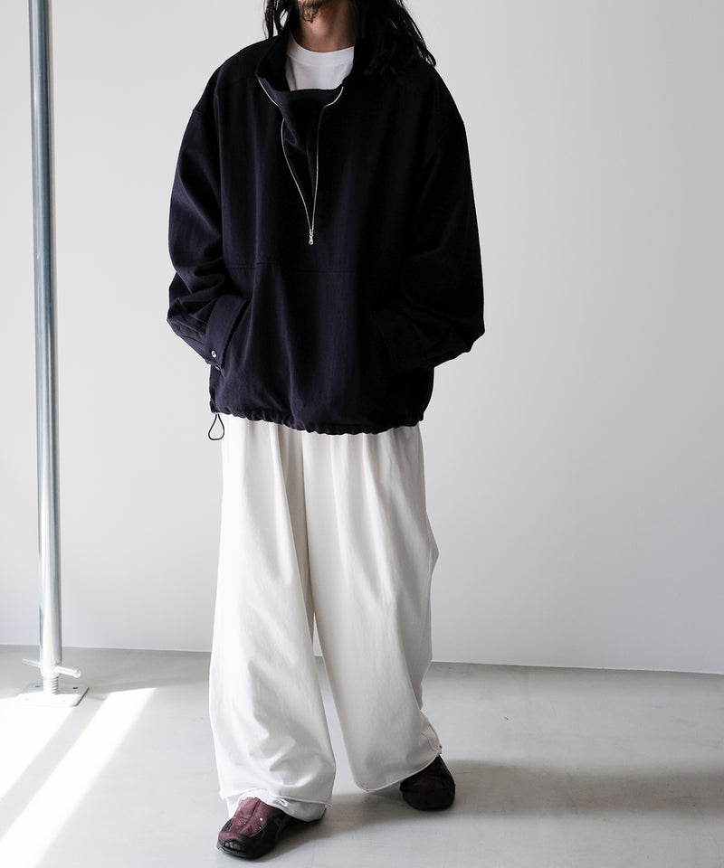 WOOL HALF ZIP PULL OVER SHIRT - ANCELLM