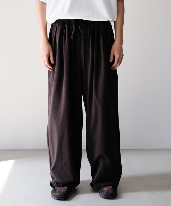 DRAPE WIDE EASY CUT SLACKS - ANCELLM