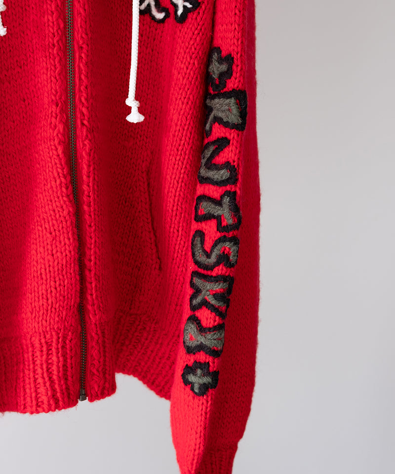 HAND KINITTED SK8 ZIP HOODIE - RICENINETEN