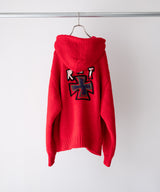 HAND KINITTED SK8 ZIP HOODIE - RICENINETEN