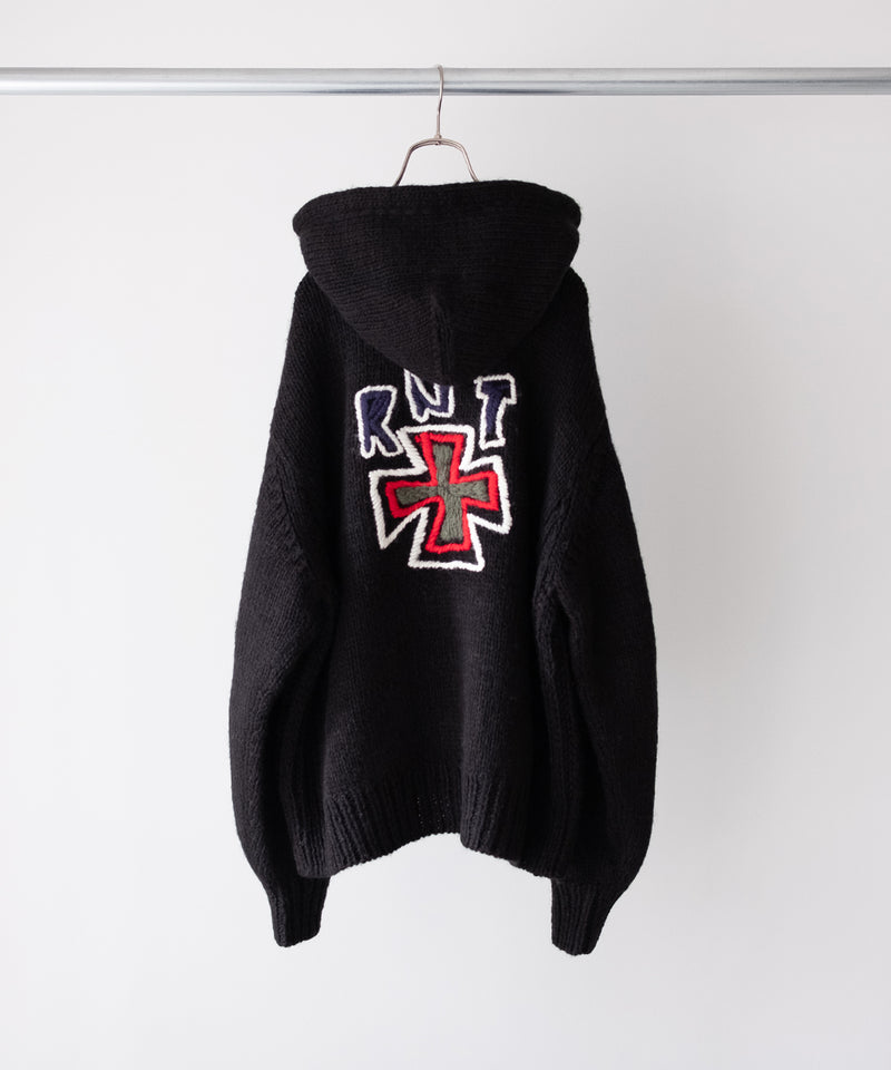 HAND KINITTED SK8 ZIP HOODIE - RICENINETEN