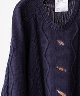 EMBROIDERY CABLE STICH KNIT - ANCELLM