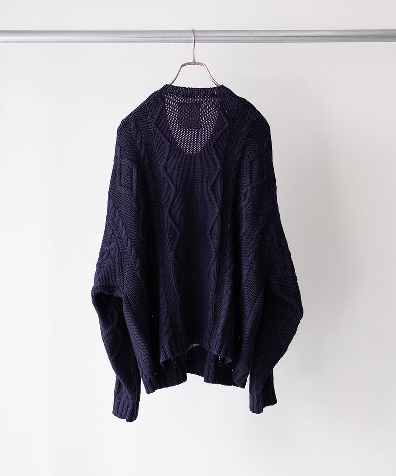 EMBROIDERY CABLE STICH KNIT - ANCELLM