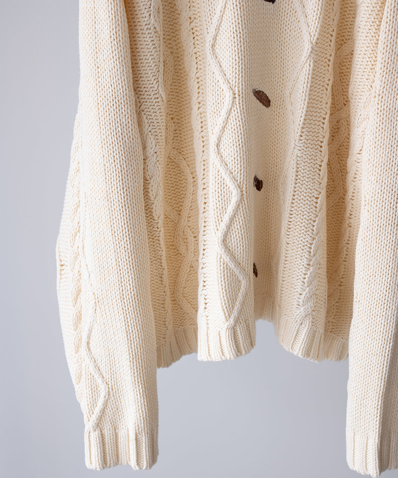 EMBROIDERY CABLE STICH KNIT - ANCELLM