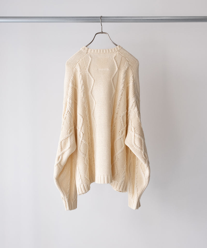 EMBROIDERY CABLE STICH KNIT - ANCELLM