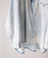 AGING CHAMBRAY LONG SHIRT - ANCELLM