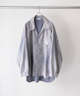 AGING CHAMBRAY LONG SHIRT - ANCELLM