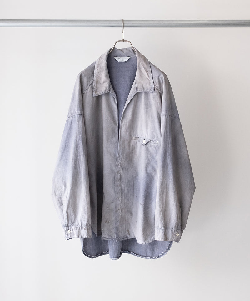 AGING CHAMBRAY LONG SHIRT - ANCELLM