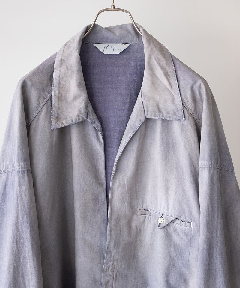 AGING CHAMBRAY LONG SHIRT - ANCELLM