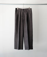 SHRINK WOOL WIDE SLACKS - ANCELLM
