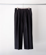 SHRINK WOOL WIDE SLACKS - ANCELLM