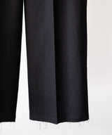 SHRINK WOOL WIDE SLACKS - ANCELLM
