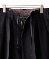 SHRINK WOOL WIDE SLACKS - ANCELLM