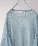 RESEARCHED  BOAT NECK SWEATER /  MOHAIR MIX YARN -SandWaterr